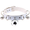 Harajuku Sexy Bell Choker Necklaces for Women Girls Cosplay Jewelry Perform Accessories Collar PU Leather Clavicle Neckband