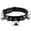Harajuku Sexy Bell Choker Necklaces for Women Girls Cosplay Jewelry Perform Accessories Collar PU Leather Clavicle Neckband