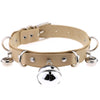 Harajuku Sexy Bell Choker Necklaces for Women Girls Cosplay Jewelry Perform Accessories Collar PU Leather Clavicle Neckband
