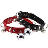 Harajuku Sexy Bell Choker Necklaces for Women Girls Cosplay Jewelry Perform Accessories Collar PU Leather Clavicle Neckband