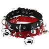Harajuku Sexy Bell Choker Necklaces for Women Girls Cosplay Jewelry Perform Accessories Collar PU Leather Clavicle Neckband