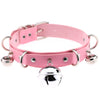 Harajuku Sexy Bell Choker Necklaces for Women Girls Cosplay Jewelry Perform Accessories Collar PU Leather Clavicle Neckband
