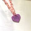 Harajuku Sweetheart Candy-Colored Acrylic Lovely Necklace Clavicle Chain Simple Wind Cute and Lovely (20df)