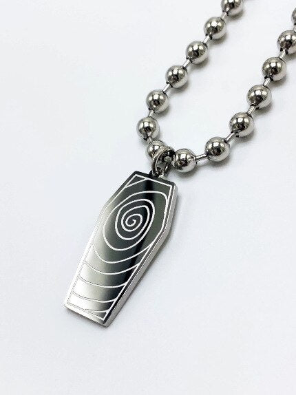 Harajuku Y2k Jewelry Vintage Coffin Shape Pendant Necklaces Hip Hop Letter Heaven Choker Rest In Peace Necklace for Men Women