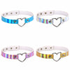 Harajuku holographic choker necklace heart Collar for women gothic choker holo chocker female rave festivals Jewelry