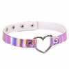 Harajuku holographic choker necklace heart Collar for women gothic choker holo chocker female rave festivals Jewelry