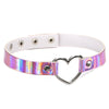 Harajuku holographic choker necklace heart Collar for women gothic choker holo chocker female rave festivals Jewelry