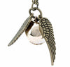 Harry Necklace 2015 Popular Vintage Style Angel Wing Charm Golden Snitch Pendent Necklace For Men 2 Colors Choose