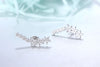 925 Stamp Silver Color Women Earrings Star Zircon Stud Earrings Girl Gifts Jewelry  Christmas