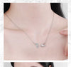 Female Rose Flower Necklace Pendant 925 Stamp Silver Color Korean Chain Designer  Quality Fine Jewelry for women