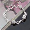 charms geometry Circle Chain 925 sterling Silver Bracelets for Women fine Wedding Party Jewelry Christmas gifts