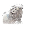 Shiny Tassel Rhinestone Epaulet Brooch Handmade Clothing Accessories Shoulder Jewelry Crystal Chain Epaulette