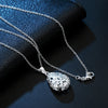 Street trend 925 Stamped silver Hollow water drop pendant necklaces for women party wedding got engaged jewelry gifts