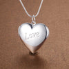 Pretty 925 Stamped Silver romantic LOVE Heart photo frame Pendant Necklace for woman charms Jewelry Wedding party Gifts