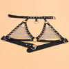 tassel Goth leather body harness chain chest chain belt gothic punk metal girl festival jewelry accessories jewelry