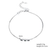 Street 925 sterling Silver Pretty Simple 3 squares Bracelets for Women Party wedding accessories Gifts fine Jewelry