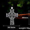 Trendy Celtic Cross Pendant Necklace Men's Necklace Sliding Metal Cross Necklace Pendant Accessories Party Jewelry