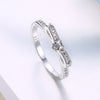 Korean 925 Stamped Silver fine Bowknot crystal Rings For Women size 6/7/8/9  Party Gifts wedding diamond Jewelry
