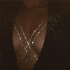 Sexy Rhinestone Bras Chain Women's body jewelry Chest chain Full Crystal Beach Bar Shining Charming Jewellery For Woman Gift