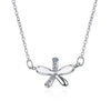 Female Zircon Flower Pendants And Necklaces For Women 925 Stamp Silver Color Lucky Wedding Party Jewelry Gift