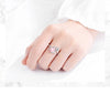 925 Stamp Silver Color Fox Zircon Adjustable Open Finger Rings For Women Girls Wedding Dorpshipping Anelli Fine Party Jewelry
