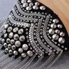 2Pcs Personality Stage nightclub hosted banquet shoulder jewelry epaulettes Retro small western assembled brooch tassel patch