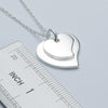 Pretty 925 Stamped Silver beautiful double heart card Pendant Necklace for women party wedding Jewelry Couple gifts