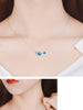Female 925 Stamp Silver Color Blue Star Crystal Pendants And Necklaces For Women Wedding Jewelry 2022 Party Gifts