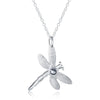 925 Stamp Silver Color Frame Dragonfly Zircon Pendants And Necklaces For Women Charm Wedding Party Jewelry Gift