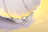 Ring Angel Wings 925 Stamp Silver Color Trendy Pendant Chain Necklace For Women Zircon Girl Necklace Anniversary Fine Jewelry