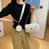 Rhombus Chain Bag Women Summer Wide Shoulder Straps Slant Texture Cross-body  Small Bags Delicate Square Packet