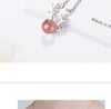 925 Stamp Silver Color Antlers Strawberry Crystal Pendants And Necklaces For Women Wedding Party Girl Jewelry 2022 Gift