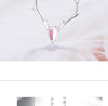 925 Stamp Silver Color Antlers Gradient Round Crystal Pendant Choker Necklace For Women Wedding Fine Jewelry Party