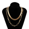RUI JIA DUSK 2022 European and American ladies ins cold wind simple snake bone trendy metal hollow neck chain, chain length 45cm