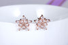 925 Stamp Silver Color Women's Star Stud Earrings Charm Zircon Earrings Wedding Party  Jewelry Female Gift GaaBou
