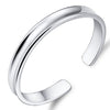 925 Stamp Silver Color Woman Lucky Cuff Bracelet Polishing Adjustable Charm Bangle Girls Wedding Jewelry Christmas Gifts