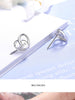Female  925 Stamp Silver Color Love Heart Earrings Hollow Charm Ear Stud For Women Girl Jewelry Gift Christmas