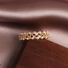 2022 Korean design jewelry exquisite copper inlaid zircon hollow pearl simple round opening female ring