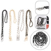 2022 Long 120cm Metal Purse Chain Strap Handle Replacement Metal with PU Leather Bag Chain Strap  For Handbag Shoulder Bag