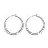33mm Big Circle Round Hoop Earring For Women 925 Stamp Silver Color Unusual Earrings 2022 Trend Christmas Christmas Jewelry