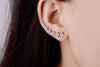925 Stamp Silver Color Earrings pretty cubic zirconia Ear Stud Womens  Party Jewelry Gift Christmas