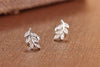 925 Sterling Silver Women  Earrings Arborization Leaf Stud Earring Girl Elegant Jewelry Charm Gifts New