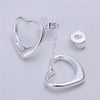 Charms fine 925 Sterling Silver romantic heart studs Earrings for Women party wedding Christmas Gifts Street all-match Jewelry