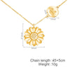 Smile Face with Sunflower Pendant Necklace