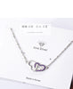 Female 925 Stamp Silver Color Double Heart Pendants And Necklaces For Women LOVE Wedding Party Jewelry