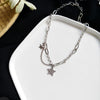 Bohemia Metal Geometry Star Pendant Necklace Vintage Contracted Joker Sweater Chains Choker Necklace for Women