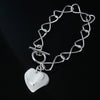 designer brands 925 sterling silver romantic Double Heart Pendant Bracelets for women party wedding Jewelry Couple gifts