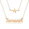 Heart Beat Layer Necklace Custom For Women Personalized Gold Stainless Steel Custom Jewelry Friend gift Ultra-fashionable