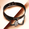 Heart Chains Choker Necklace Women Jewelry Punk Heart Dangle Pendant PU Leather Neck Collar Anime Hip Hop Ins Jewelry X624
