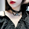 Heart Chains Choker Necklace Women Jewelry Punk Heart Dangle Pendant PU Leather Neck Collar Anime Hip Hop Ins Jewelry
